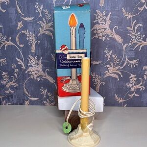 1950s Noma Lite Christmas Candle Vintage Midcentury Decor in Original Box Lot F